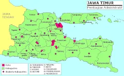 Daftar Nama 38 Kabupaten dan Kota di Jawa Timur
